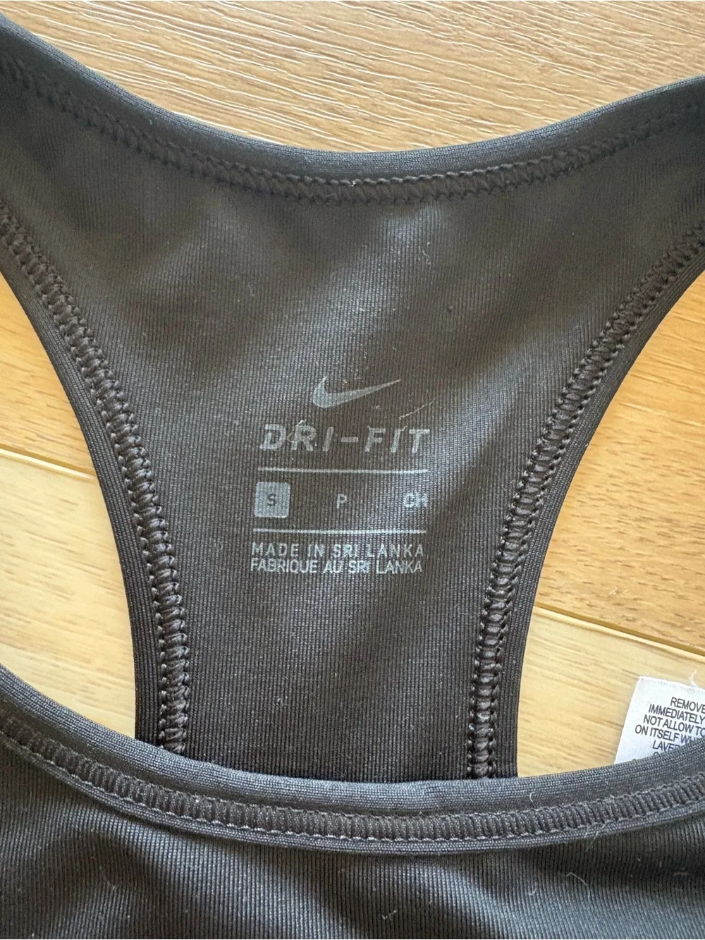glitter front, Nike Women's Black Dri-FIT Sports Bra, small EUC ✨